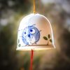Blue Owl Ceramic Wind Bell