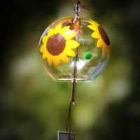 Sunflower Glass Wind Bell
